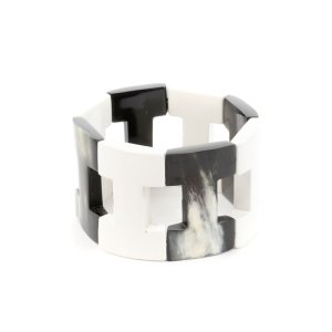 ブレスレット Hシェイプ・ワイド / ホワイト [B015W]