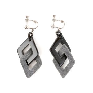 イヤリング・ピアス アーガイル・ビンテージ / ダークナチュラル [E003D]