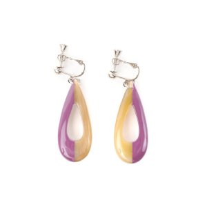 イヤリング・ピアス ティアドロップ / パープル [E002U]