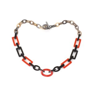 ネックレス レクタンギュラー / レッド 70cm [N066R]